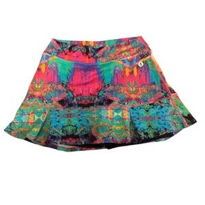 Colorful Abstract Mini Skort